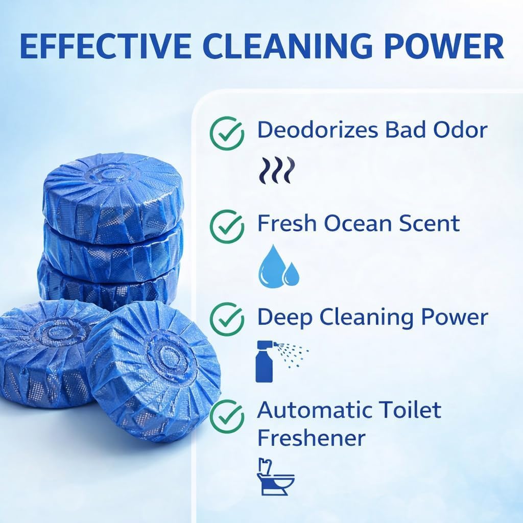 Toilet Bowl Freshener & Cleaner Tablets